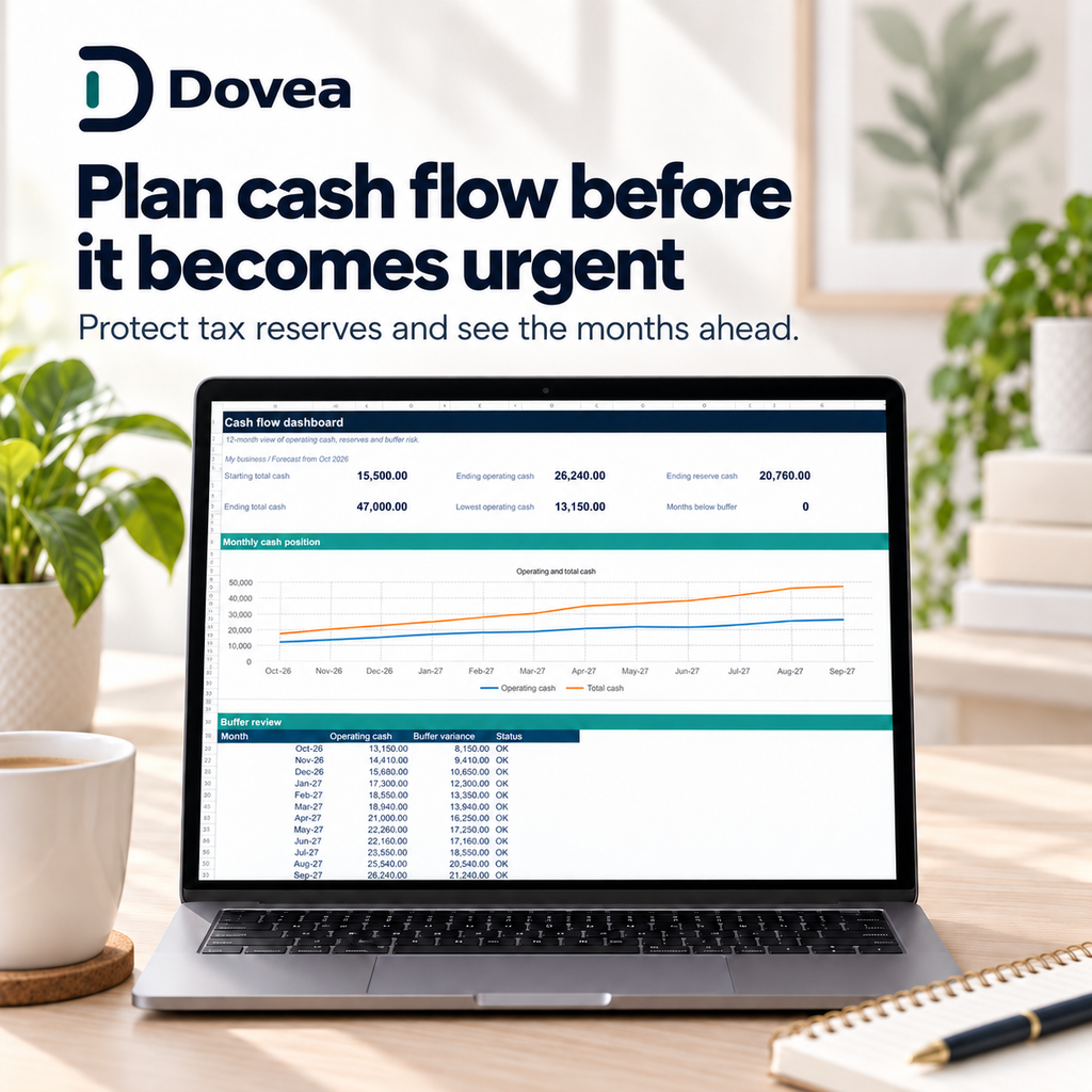 Included: Cash Flow and Tax Reserve Planner