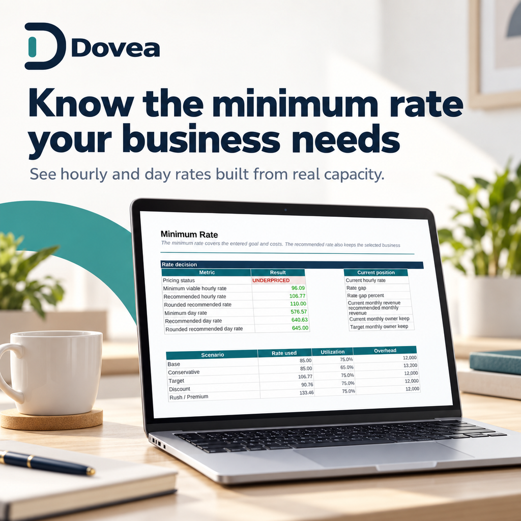 Dovea minimum viable and recommended service rates